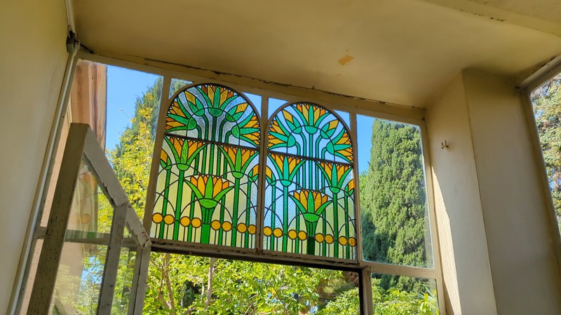 Vitrail Art Nouveau floral
