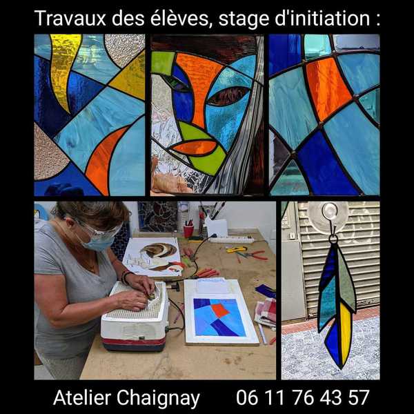 Travail d'élève en vitrail 7