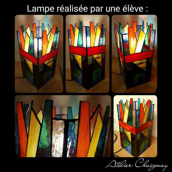 Travail d'élève en vitrail 9